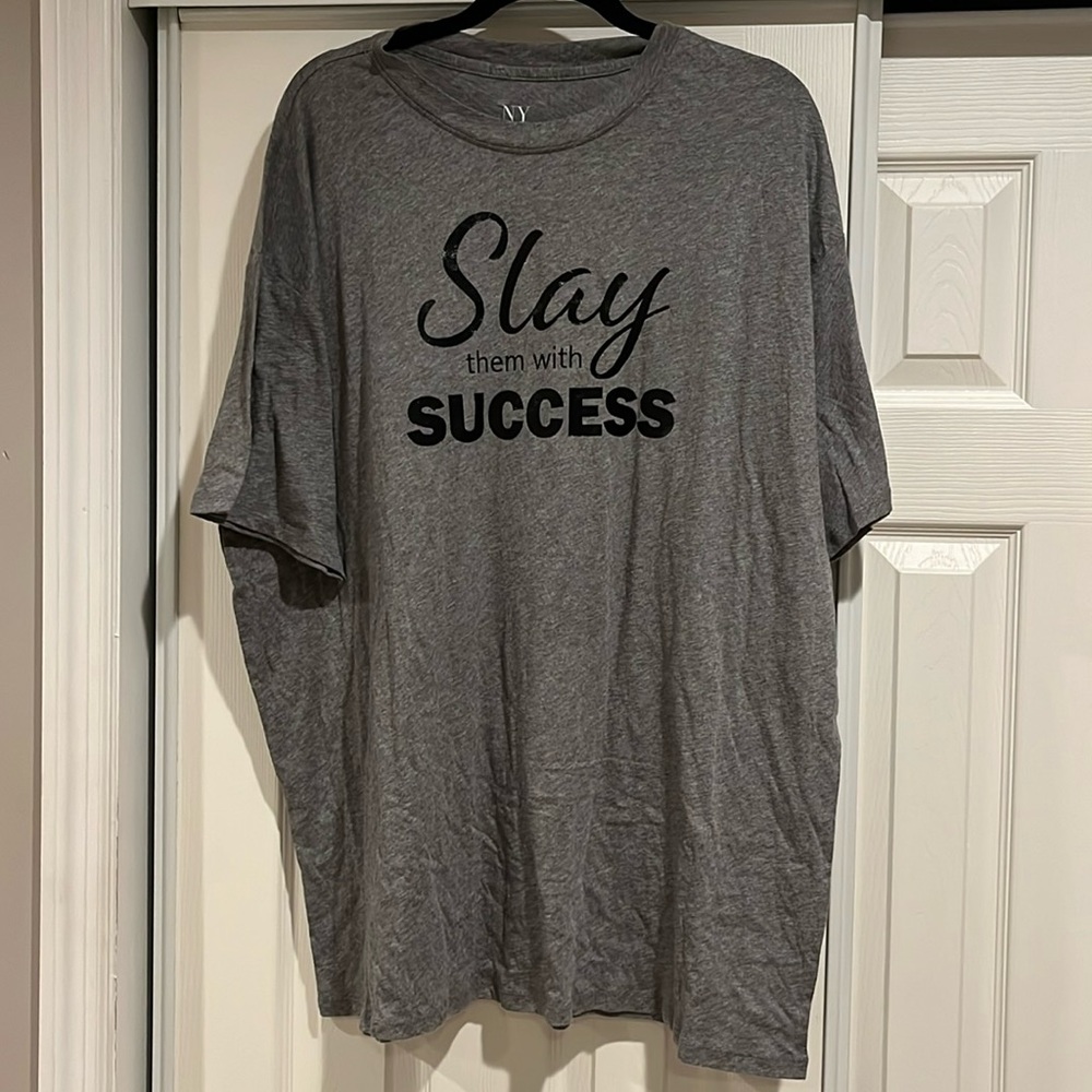 NY & Co super soft tee Slay them with Success Girl Boss NWOT XXL